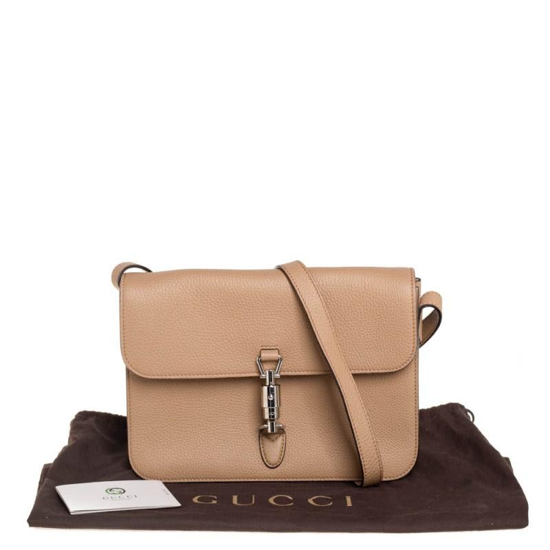 Gucci Beige Leather Jackie Crossbody Bag 5