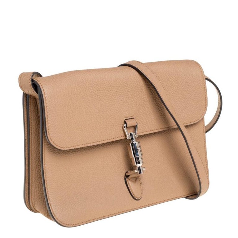 Gucci Beige Leather Jackie Crossbody Bag For Sale at 1stDibs | gucci jackie  crossbody bag