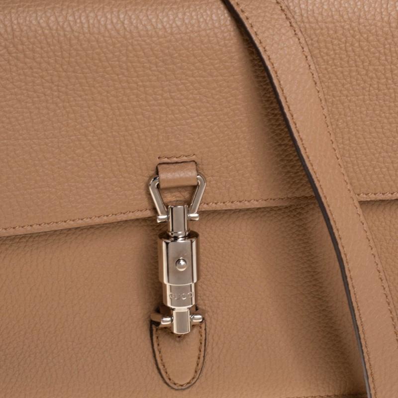 Gucci Beige Leather Jackie Crossbody Bag 2