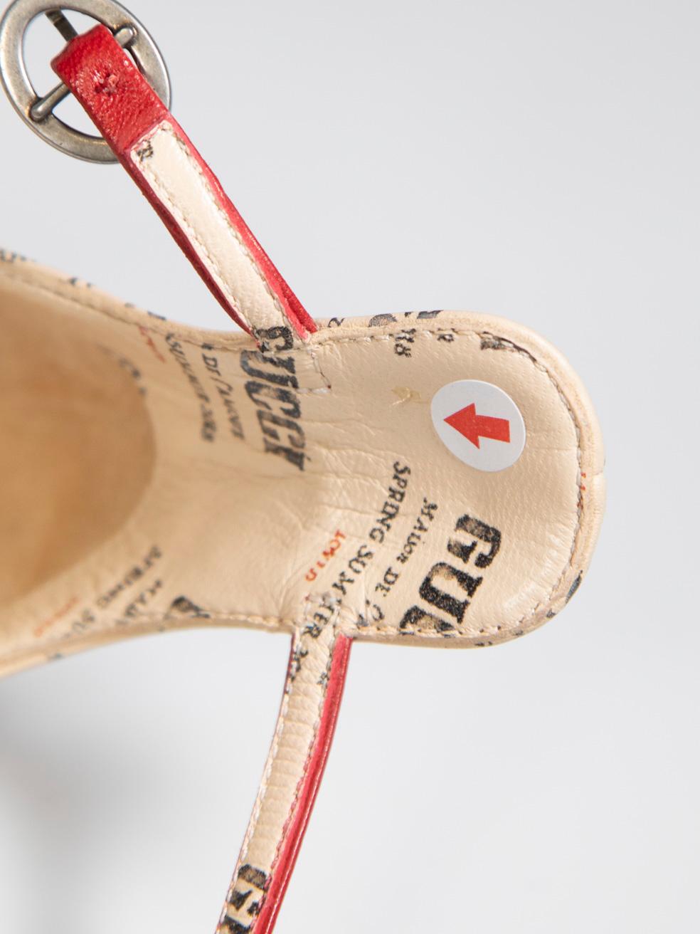 Gucci talons d'orsay en cuir beige Malaga Kid Daisy Taille IT 36 en vente 3