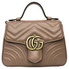 Gucci Beige Leder Marmont Tasche