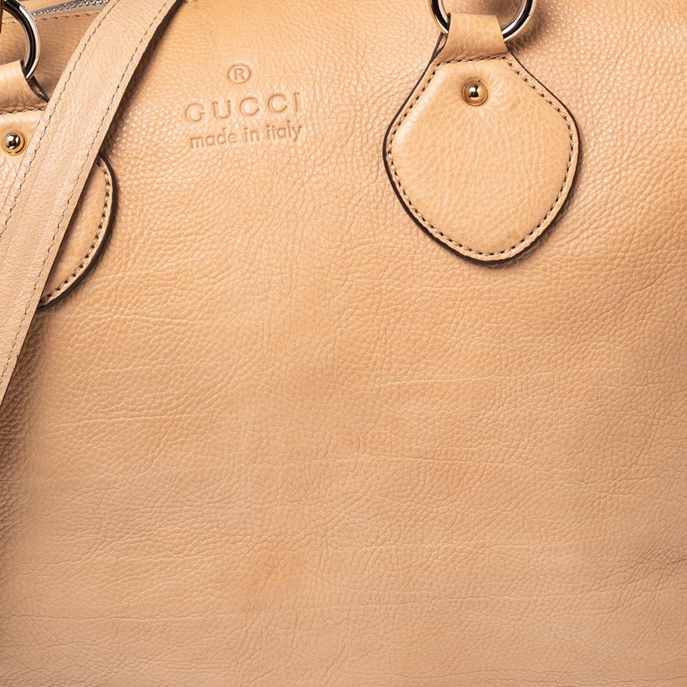 Gucci Beige Leather Medium Bamboo Shopper Tote 4