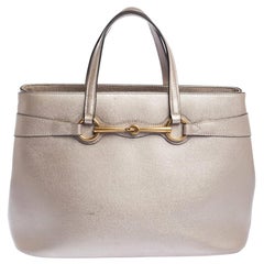 Gucci Beige Leather Medium Bright Bit Tote