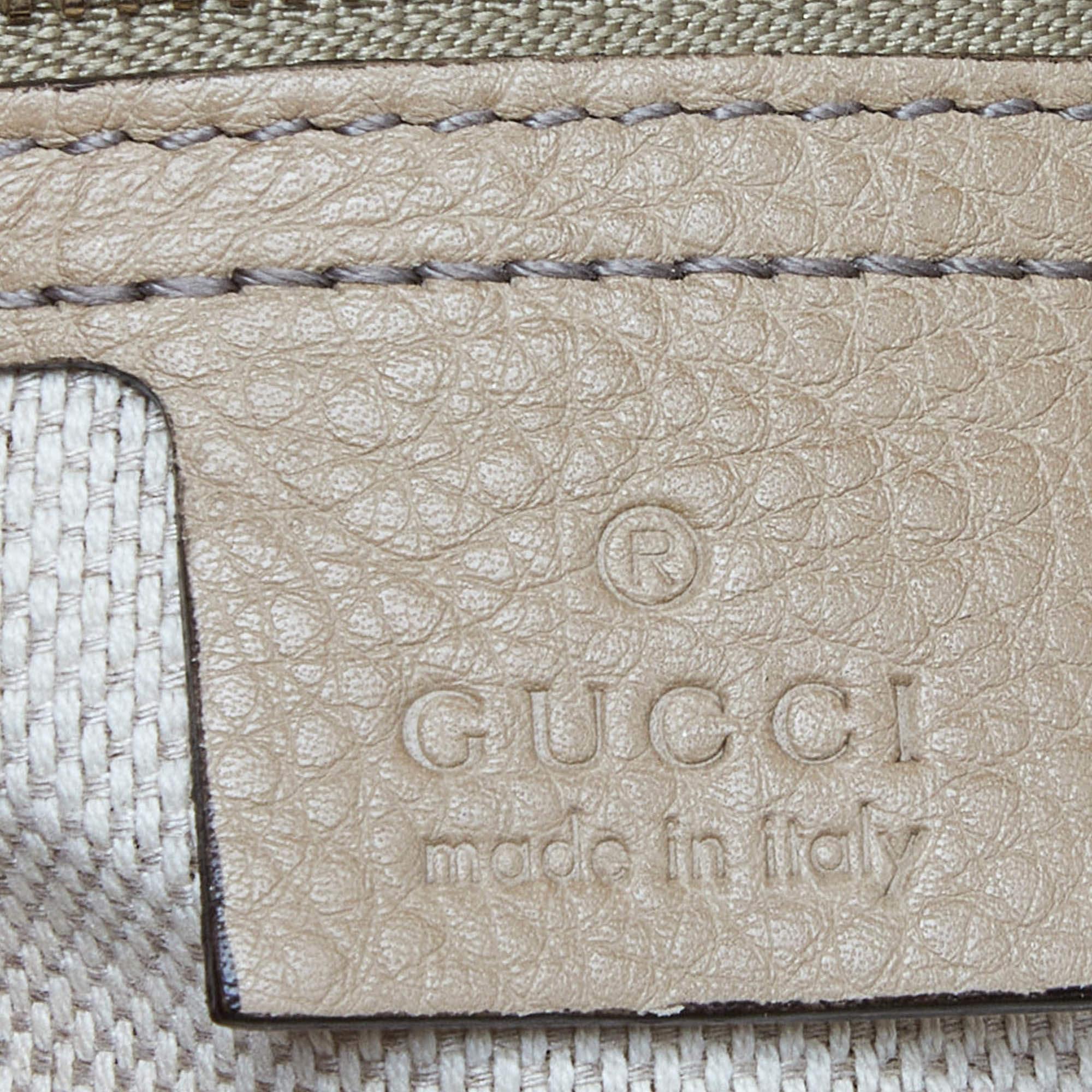 Gucci Beige Leather Medium Soho Chain Shoulder Bag For Sale 2