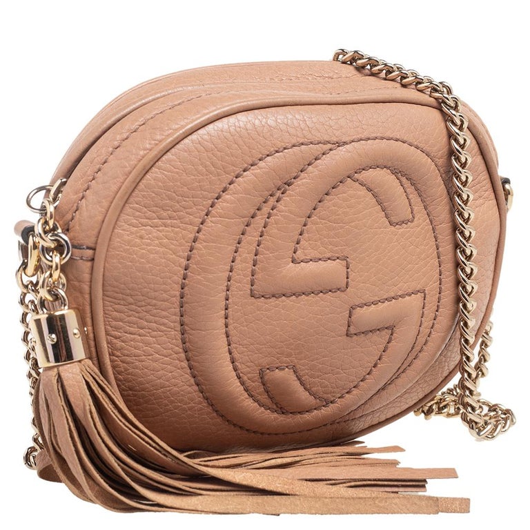 Gucci Beige Leather Small Soho Women's Crossbody Bag 536224 A7M0G 2754