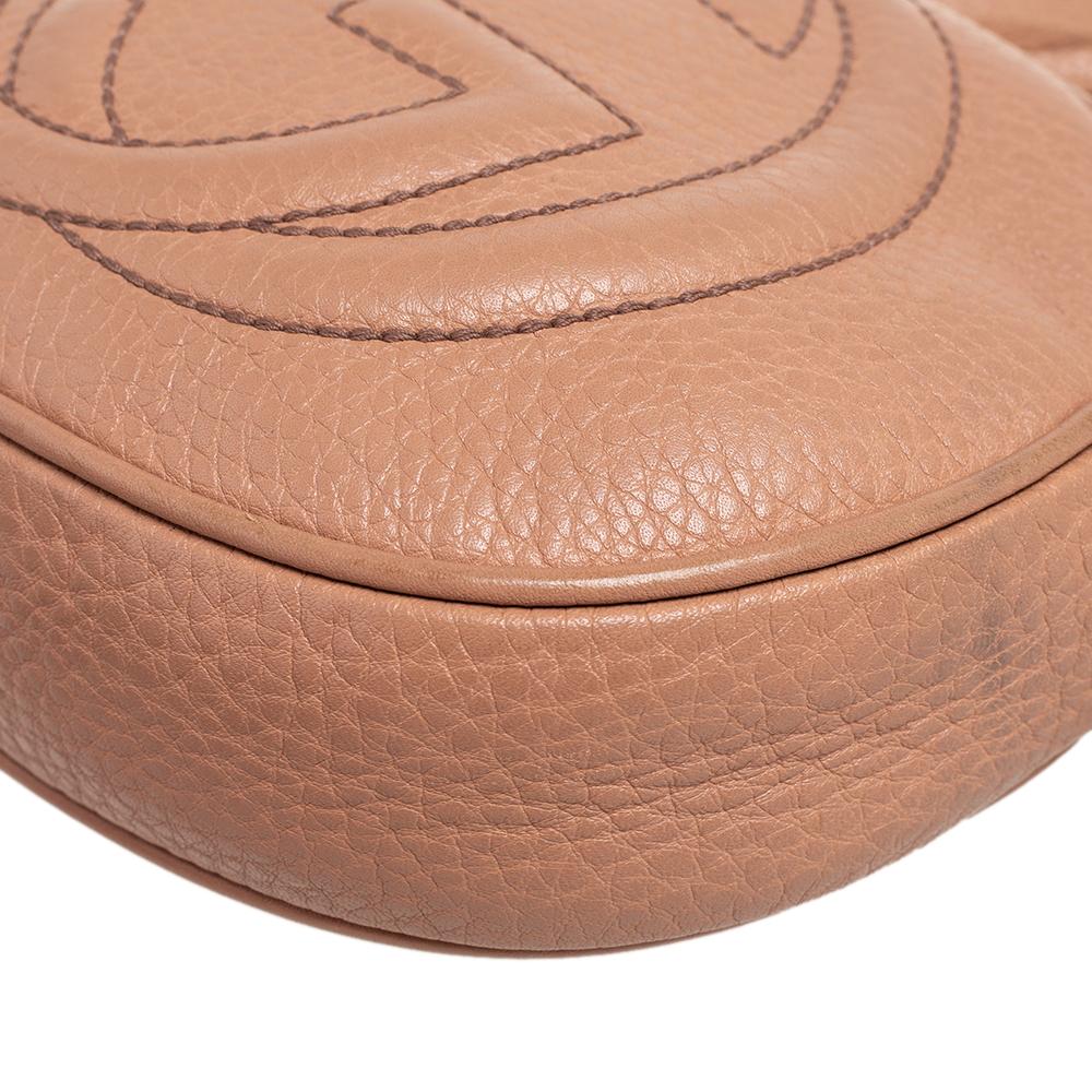 Gucci Beige Leather Mini Soho Disco Chain Crossbody Bag 1
