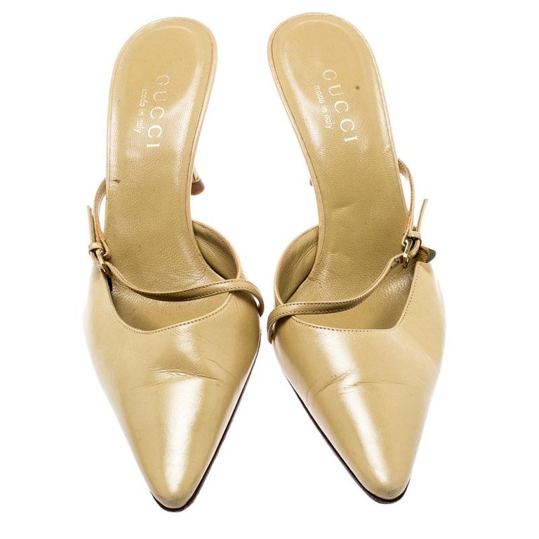 gucci mules with heel