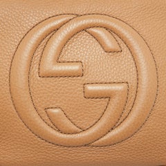 Gucci Beige Leather Small Soho Disco Shoulder Bag
