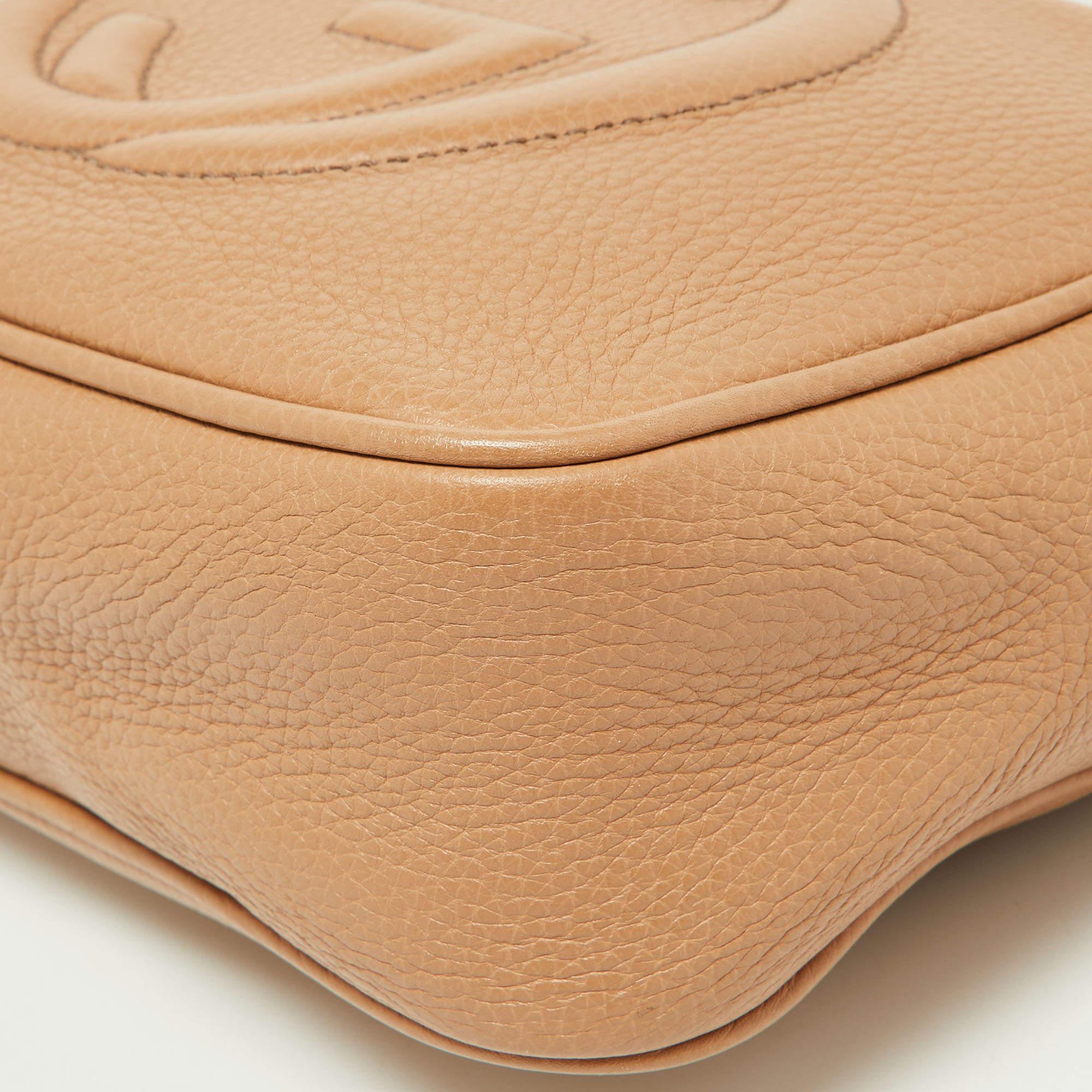 Women's Gucci Beige Leather Small Soho Disco Shoulder Bag