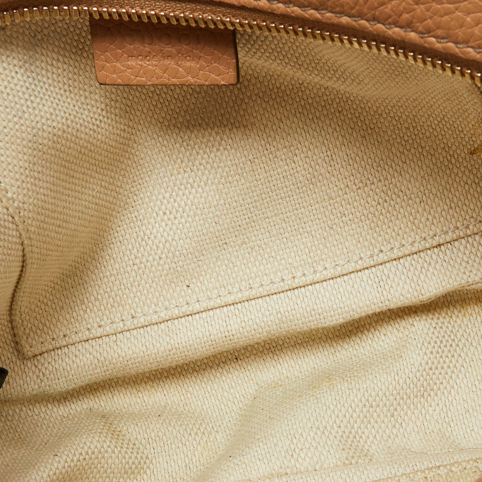 Gucci Beige Leather Small Soho Disco Shoulder Bag 2
