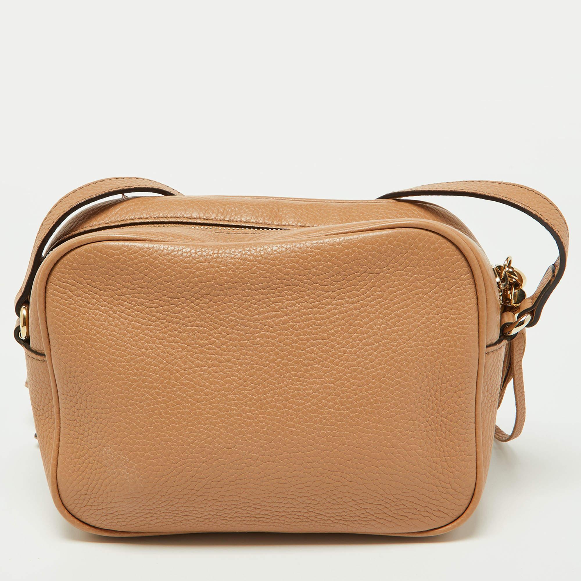 Gucci Beige Leather Small Soho Disco Shoulder Bag 5