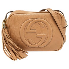 Gucci Beige Leather Small Soho Disco Shoulder Bag