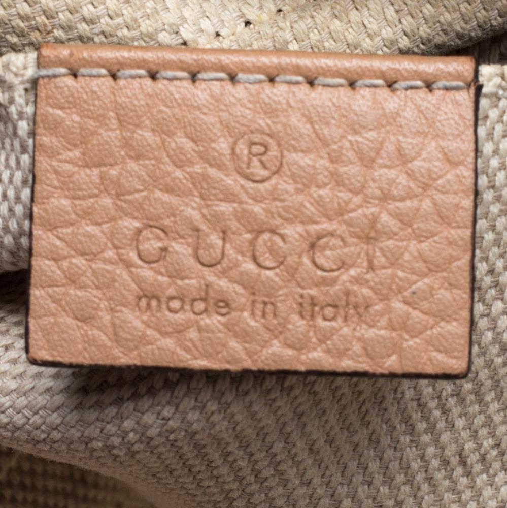 Gucci Beige Leather Soho Disco Crossbody Bag In Fair Condition In Dubai, Al Qouz 2