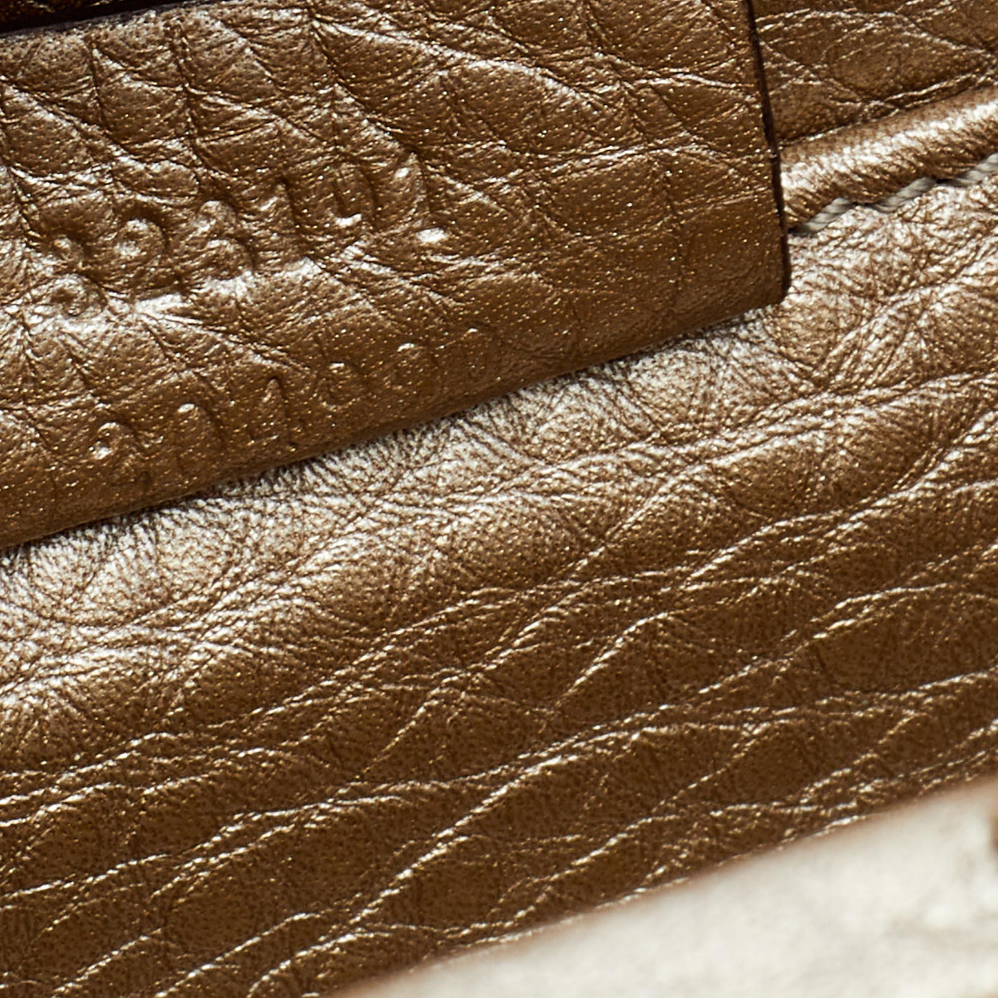 Women's Gucci Beige Leather Soho Hard Case Chain Clutch