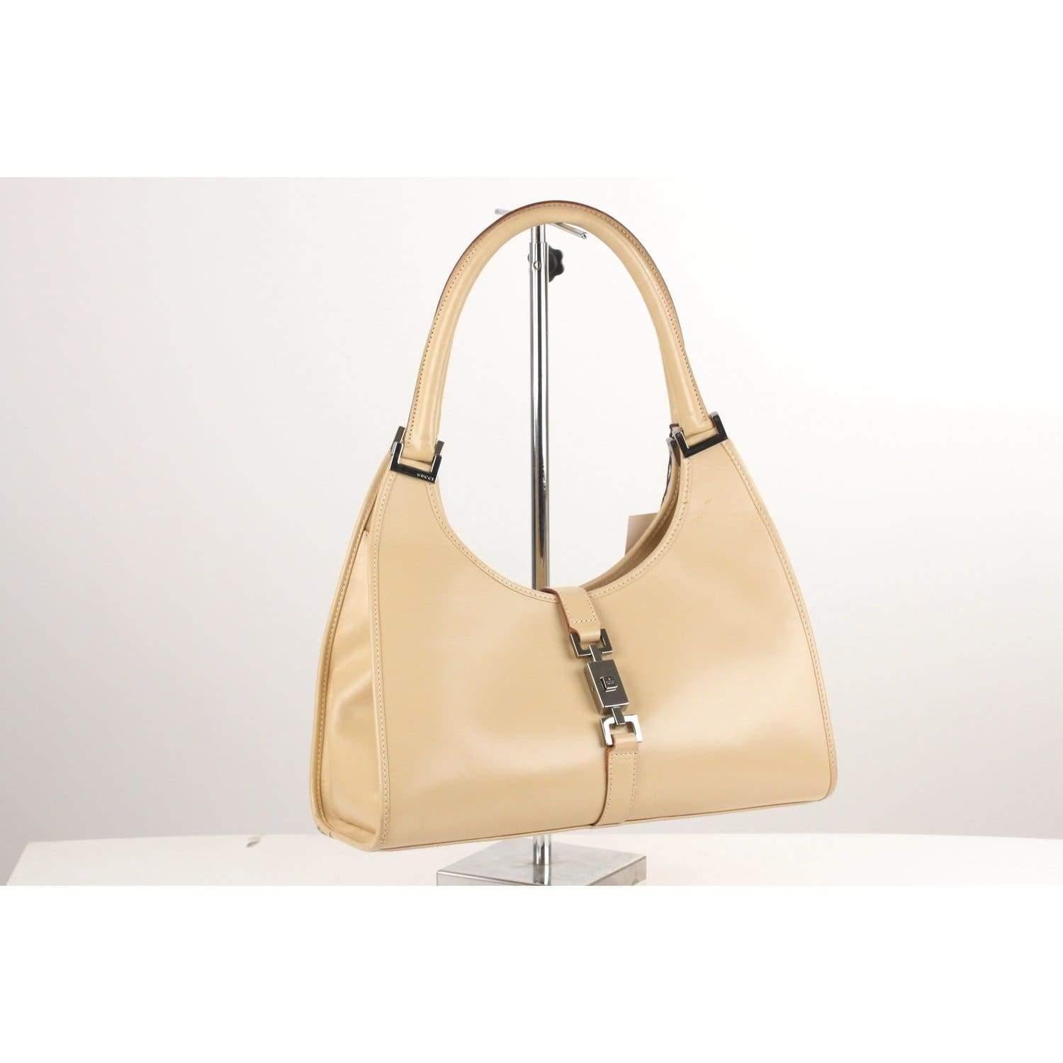 Women's Gucci Beige Leather Stirrup Hobo Bag