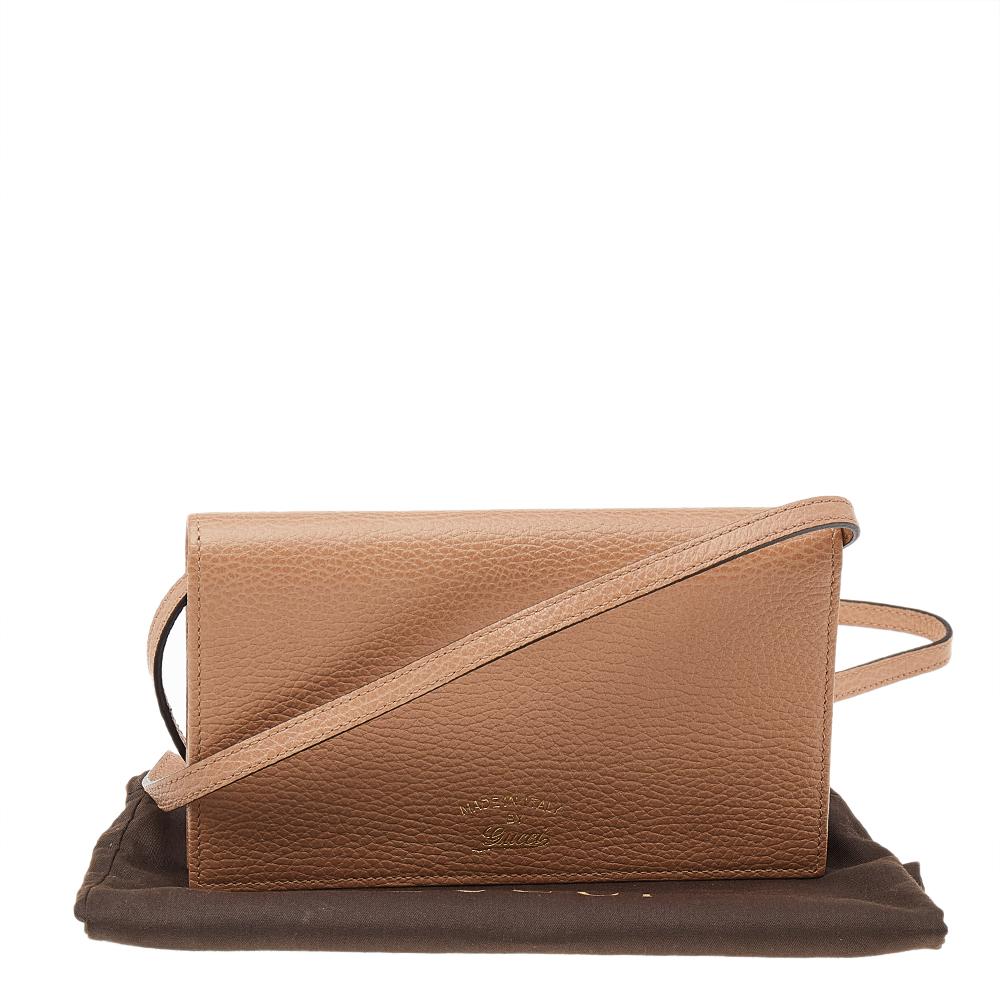 Gucci Beige Leather Swing Wallet Shoulder bag 8