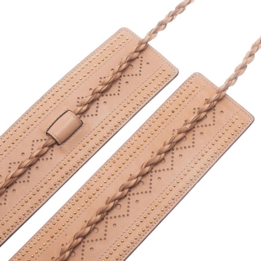Women's Gucci Beige Leather Tassel Waist Belt 80CM