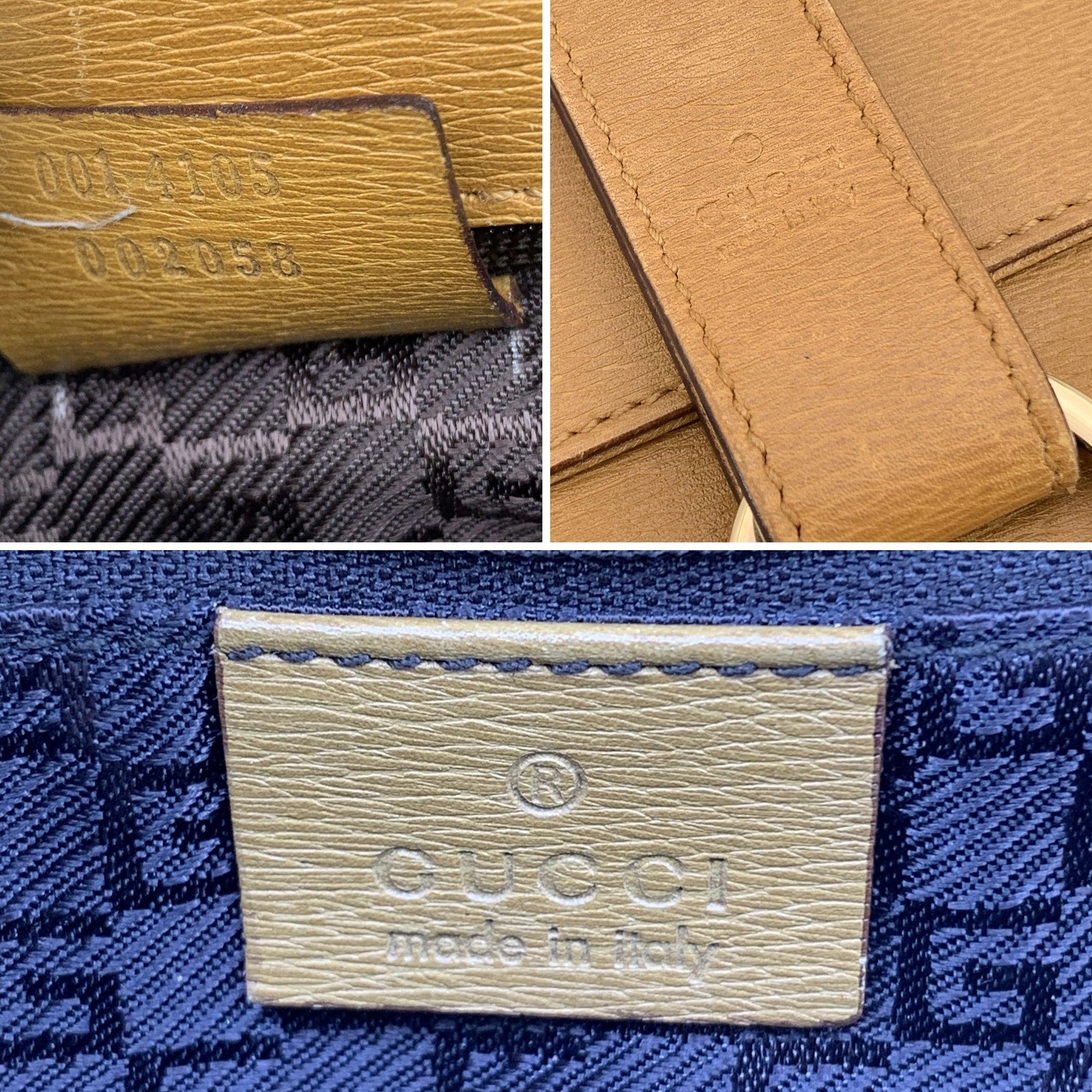 Bolso de hombro con cremallera de piel beige Gucci en Bueno estado para la venta en Rome, Rome