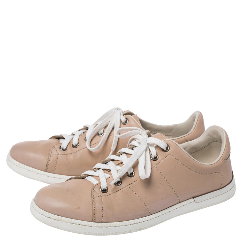 Gucci Beige Low Top Lace Sneakers Size 37.5 3