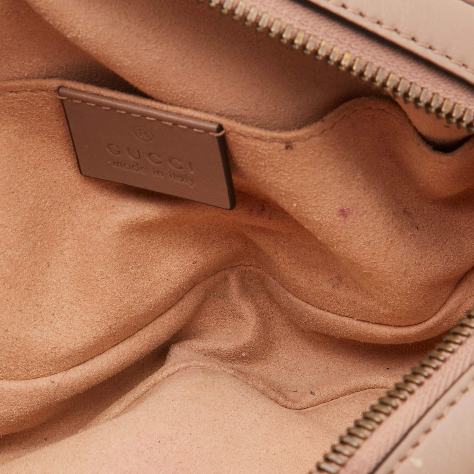Gucci Beige Matelassé Leather GG Marmont Belt Bag 6