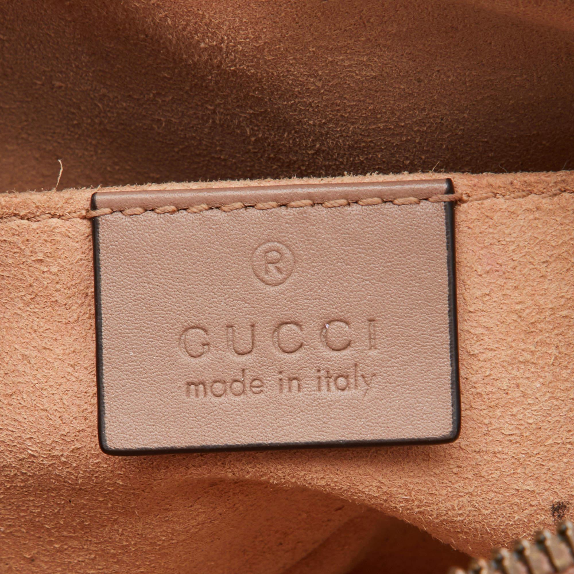 Gucci Beige Matelassé Leather GG Marmont Belt Bag 7