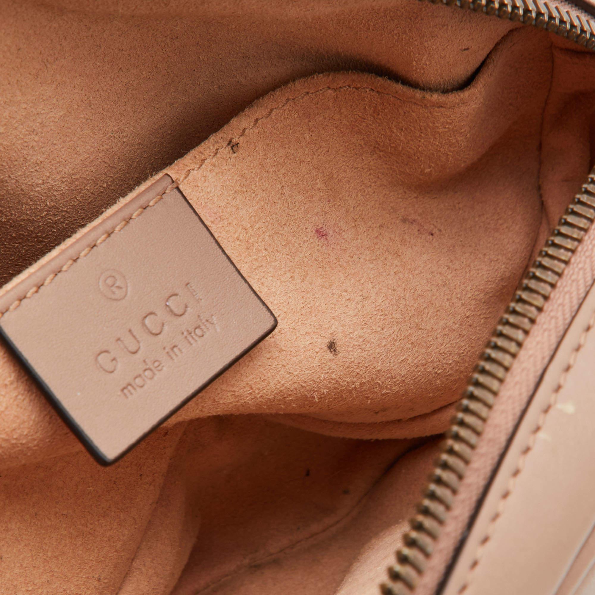 Gucci Beige Matelassé Leather GG Marmont Belt Bag 12