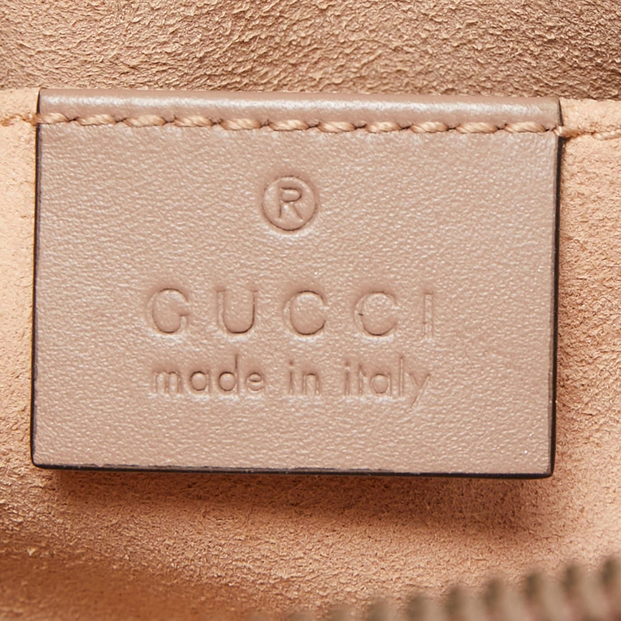 Gucci Beige Matelassé Leather GG Marmont Belt Bag 3