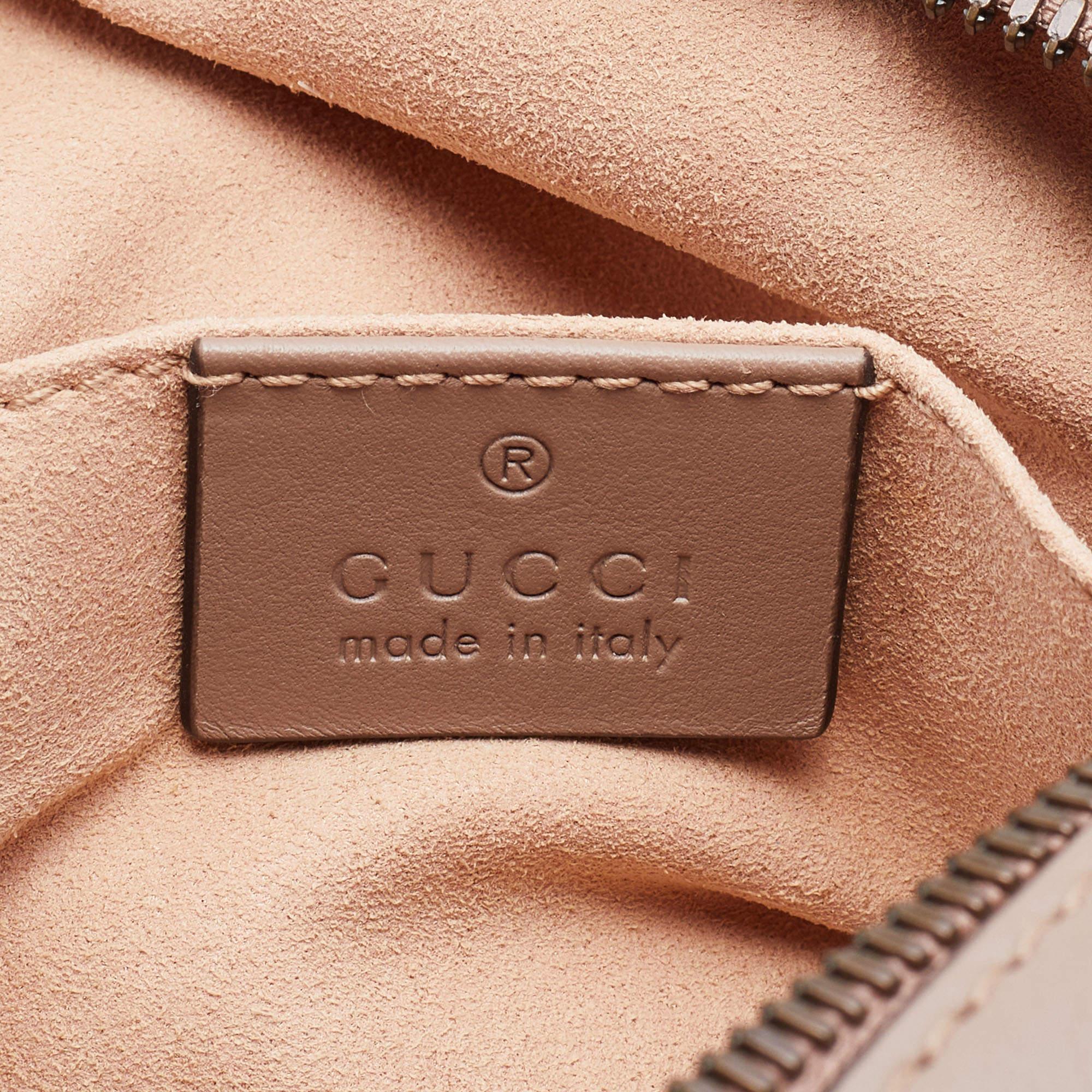 Gucci Beige Matelassé Leather GG Marmont Belt Bag 4