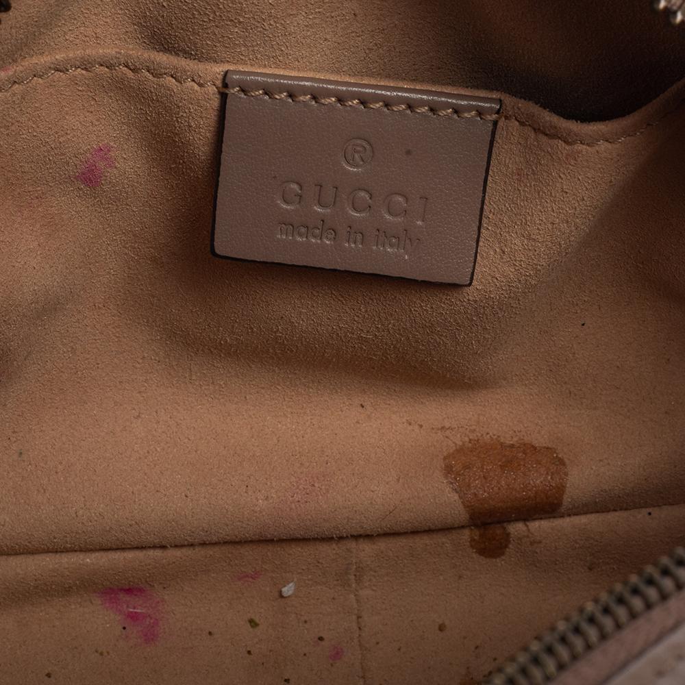 Women's Gucci Beige Matelassé Leather Mini GG Marmont Camera Bag