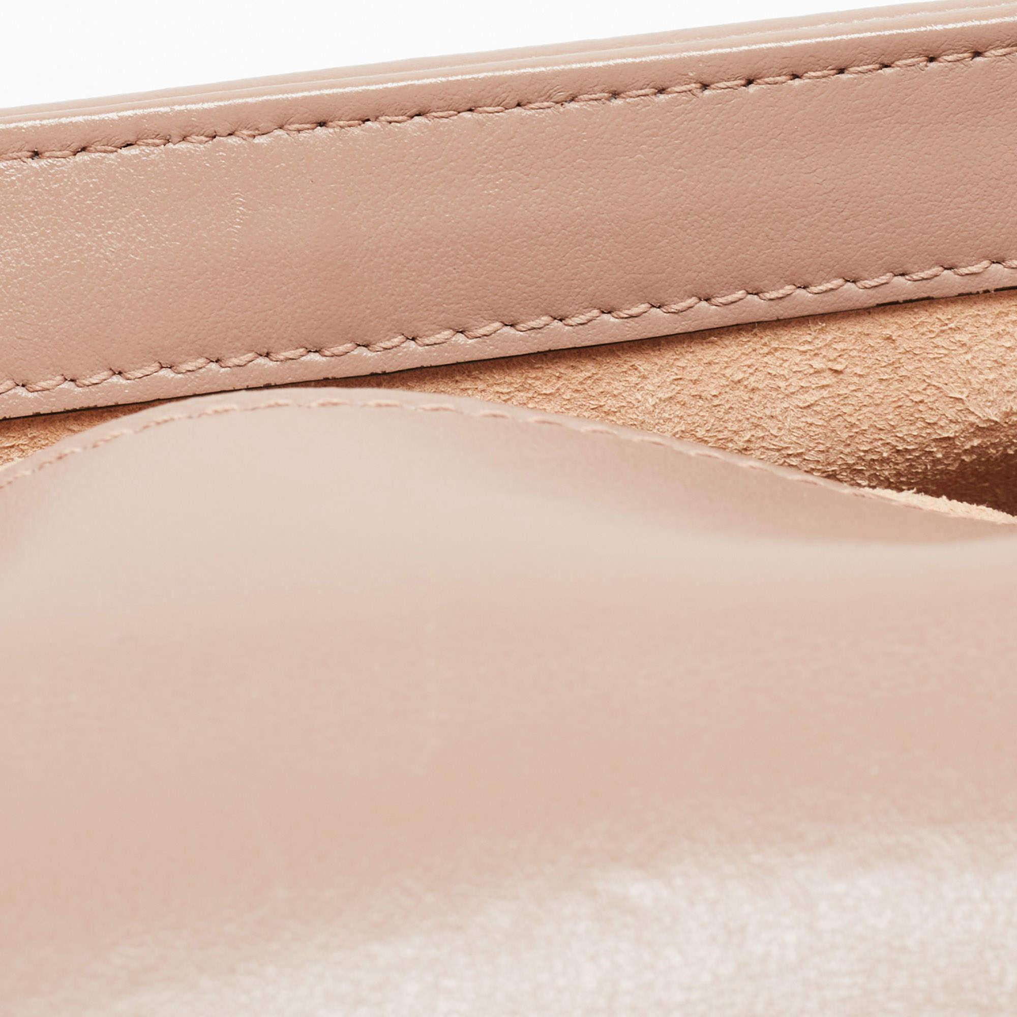 Gucci Beige Matelassé Leather Mini GG Marmont Top Handle Bag 8