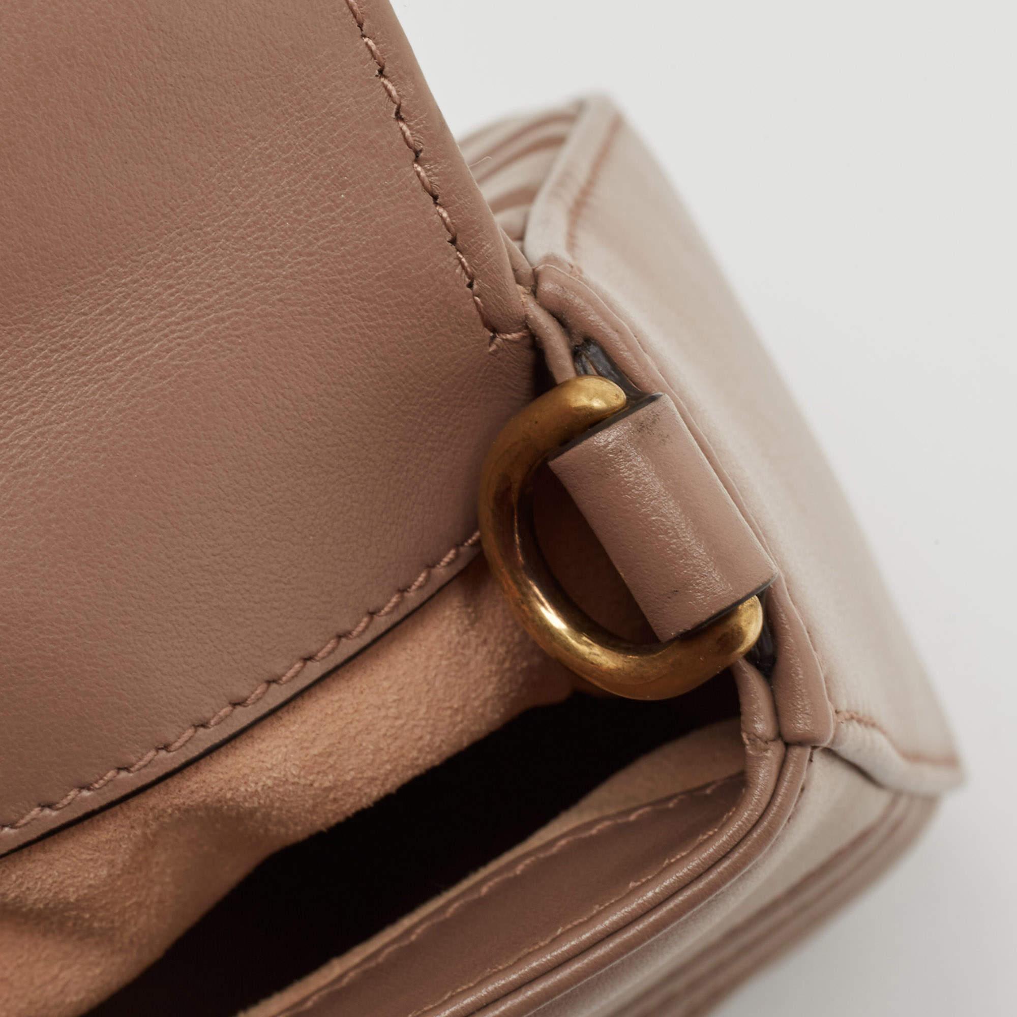 Gucci Beige Matelasse Leather Mini GG Marmont Top Handle Bag 8