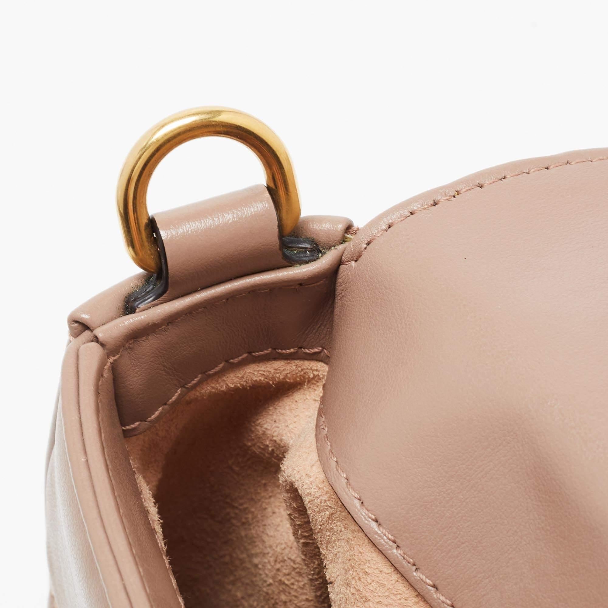Gucci Beige Matelassé Leather Mini GG Marmont Top Handle Bag 12