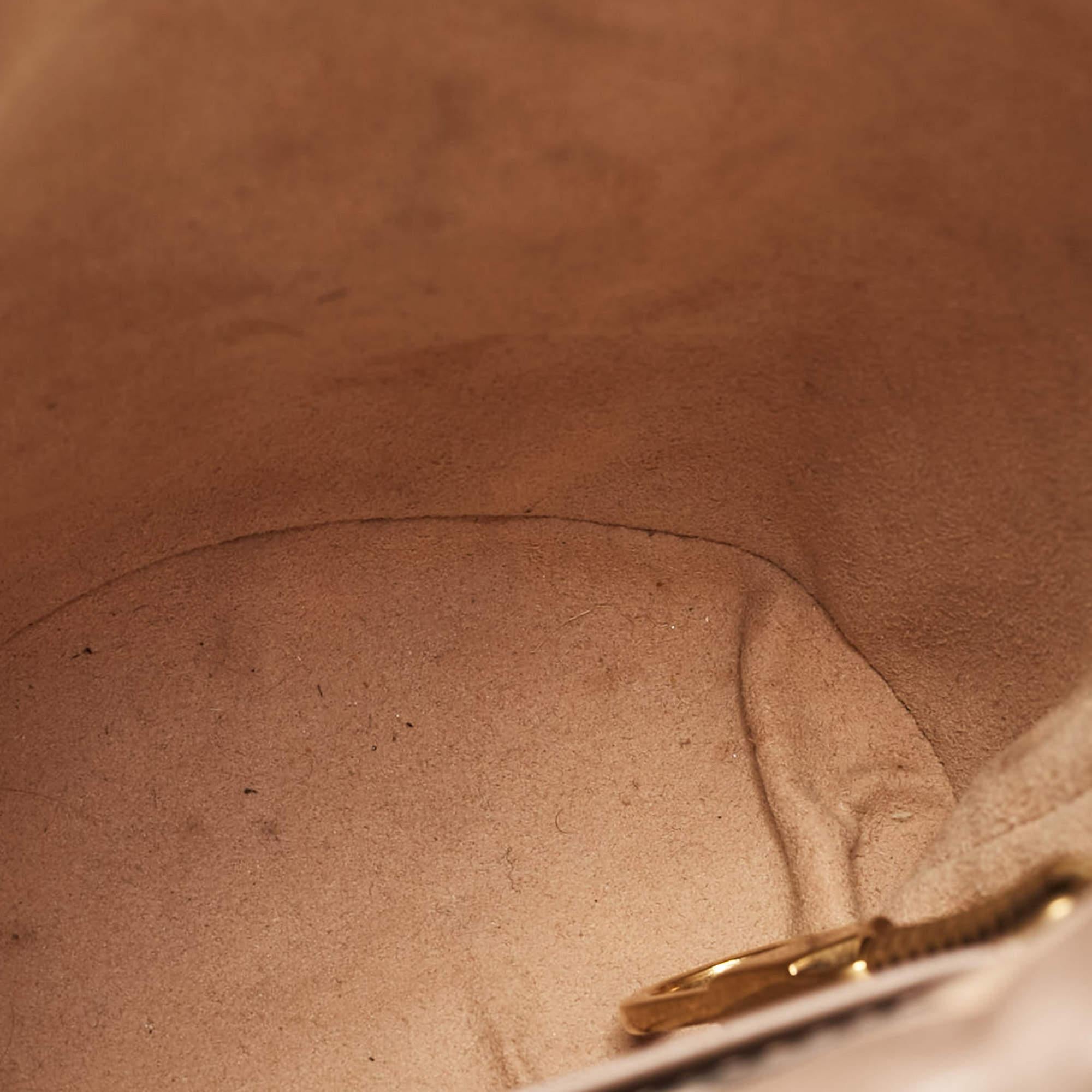 Gucci Beige Matelassé Leather Mini GG Marmont Torchon Bucket Bag 4