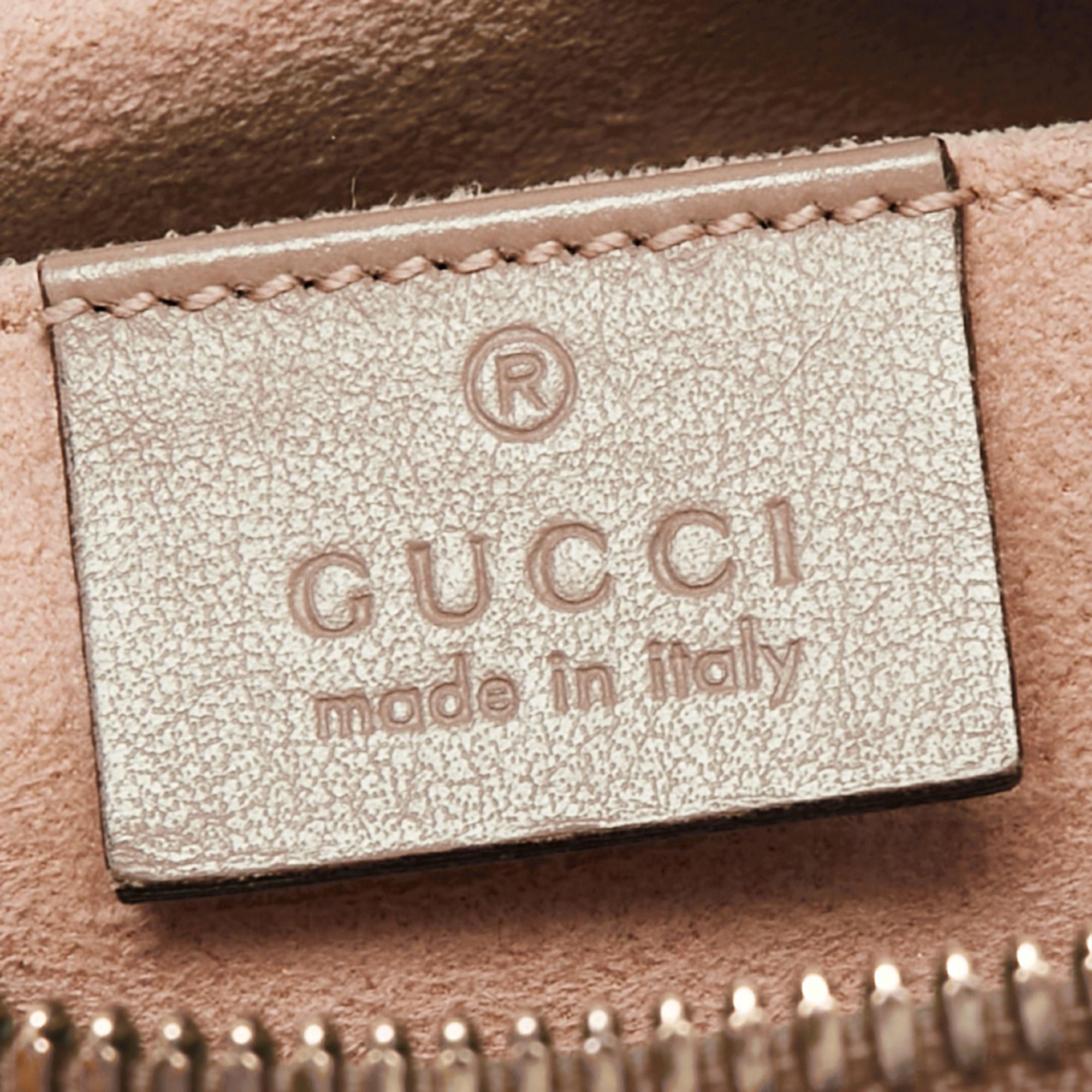 Gucci Beige Matelasse Leather Small GG Marmont Camera Crossbody Bag 5