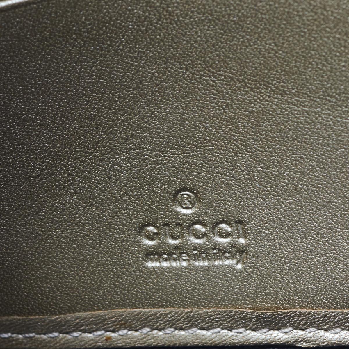 Gucci Beige/Metallic GG Canvas and Leather Mayfair Zip Around Wallet In Good Condition In Dubai, Al Qouz 2