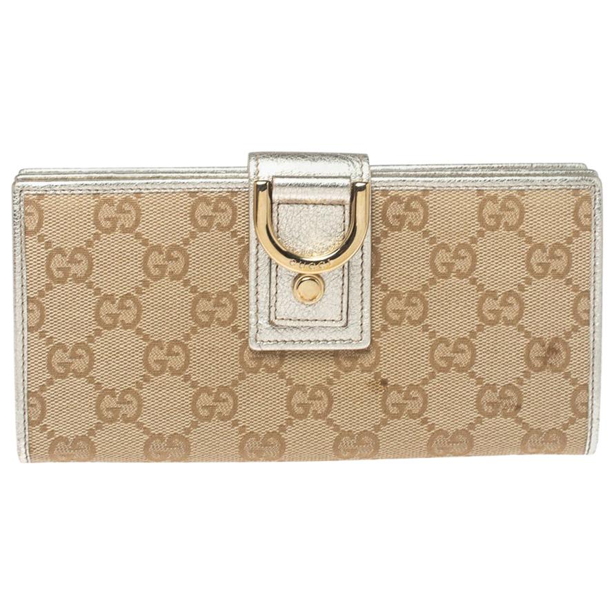 Gucci Beige/Pink GG Canvas Compact Wallet at 1stDibs  gucci compact wallet,  gucci wallet pink, gucci pink wallet