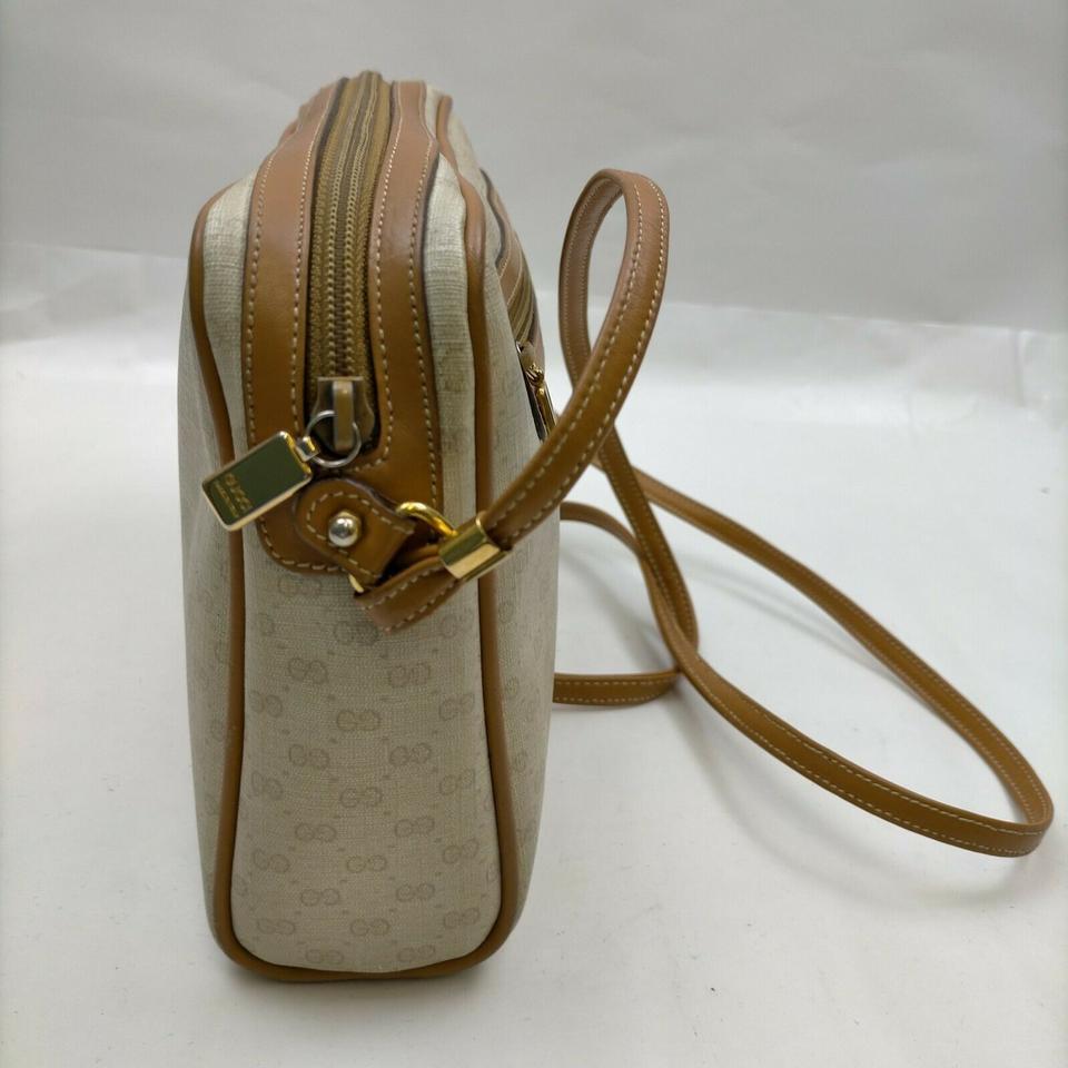 Women's Gucci Beige Micro GG Logo Crossbody Camera Bag 861499
