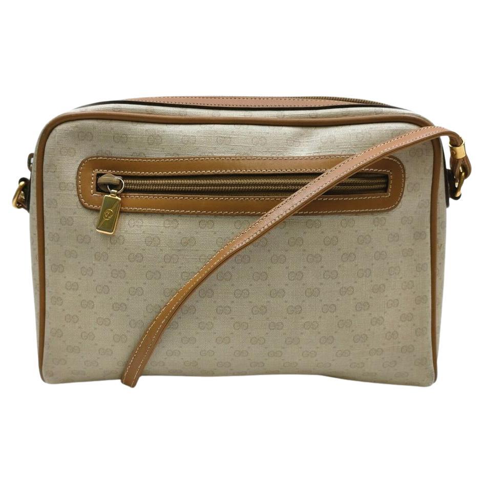Gucci Beige Micro GG Logo Crossbody Camera Bag 861499