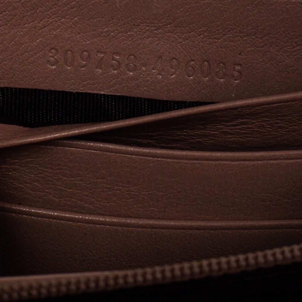 Gucci Beige Micro Guccissima Patent Leather Zip Around Wallet 1