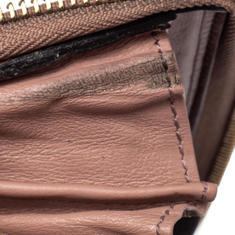 Gucci Beige Micro Guccissima Patent Leather Zip Around Wallet 5