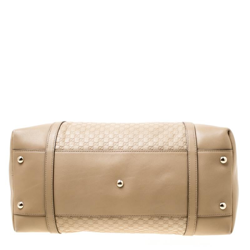 Gucci Beige Microguccissima Leather Medium Nice Top Handle Bag In Fair Condition In Dubai, Al Qouz 2
