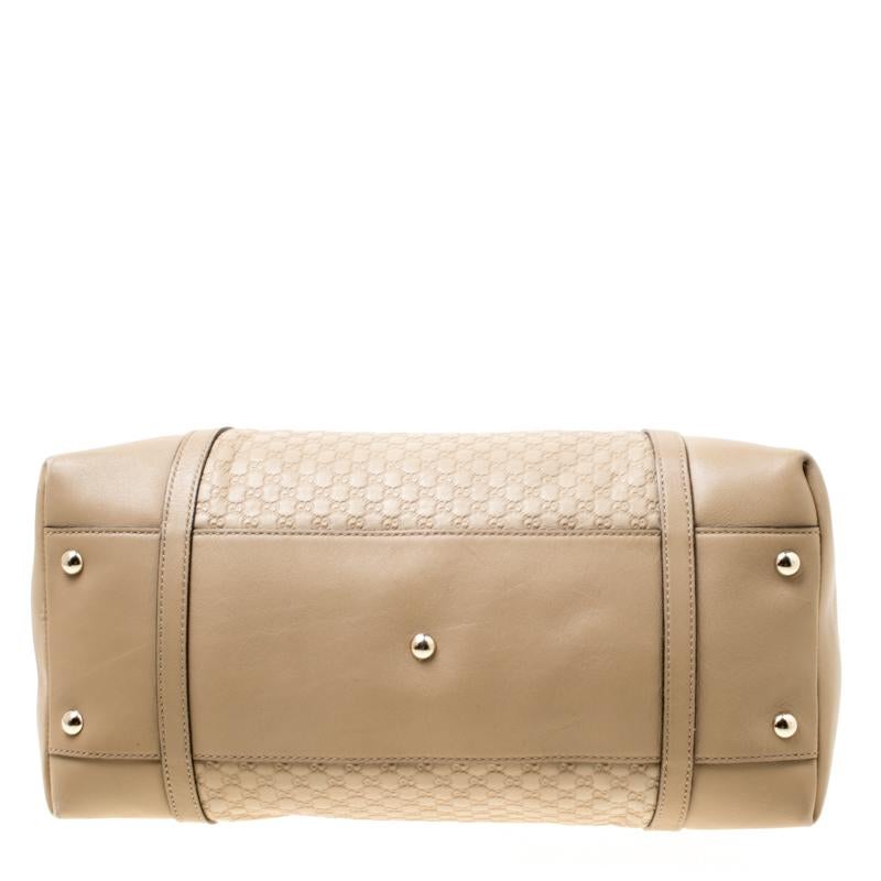 Women's Gucci Beige Microguccissima Leather Medium Nice Top Handle Bag