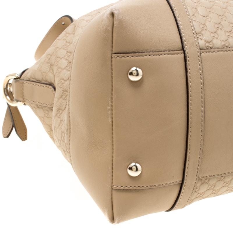 Gucci Beige Microguccissima Leather Medium Nice Top Handle Bag 1