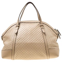 Gucci Beige Microguccissima Leather Medium Nice Top Handle Bag