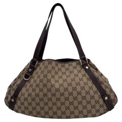 Gucci Beige Monogram Canvas Abbey D Ring Tote Bag