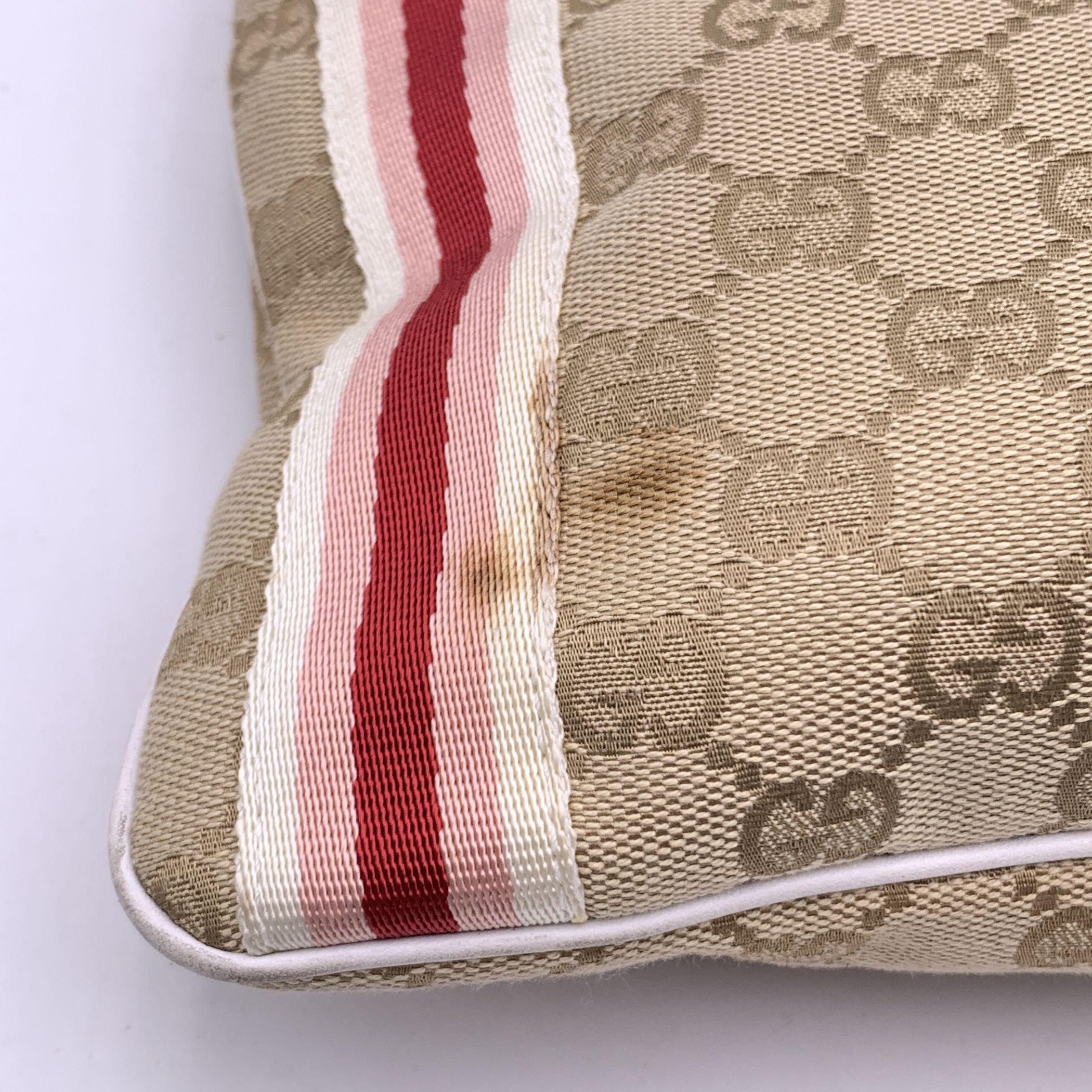 Gucci Beige Monogram Canvas Joliecoeur Messenger Shoulder Bag For Sale 1