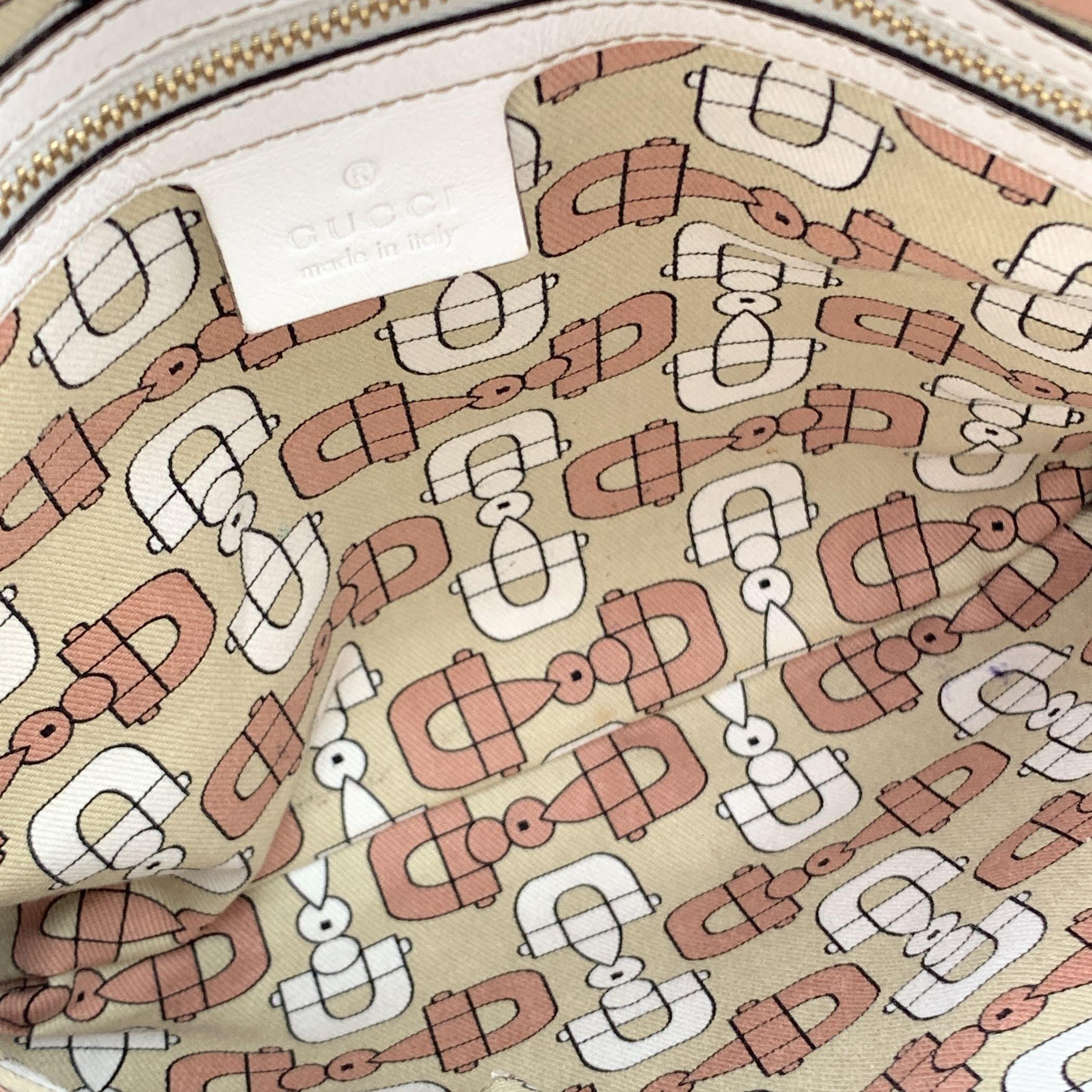 Gucci Beige Monogram Canvas Joliecoeur Messenger Shoulder Bag For Sale 2
