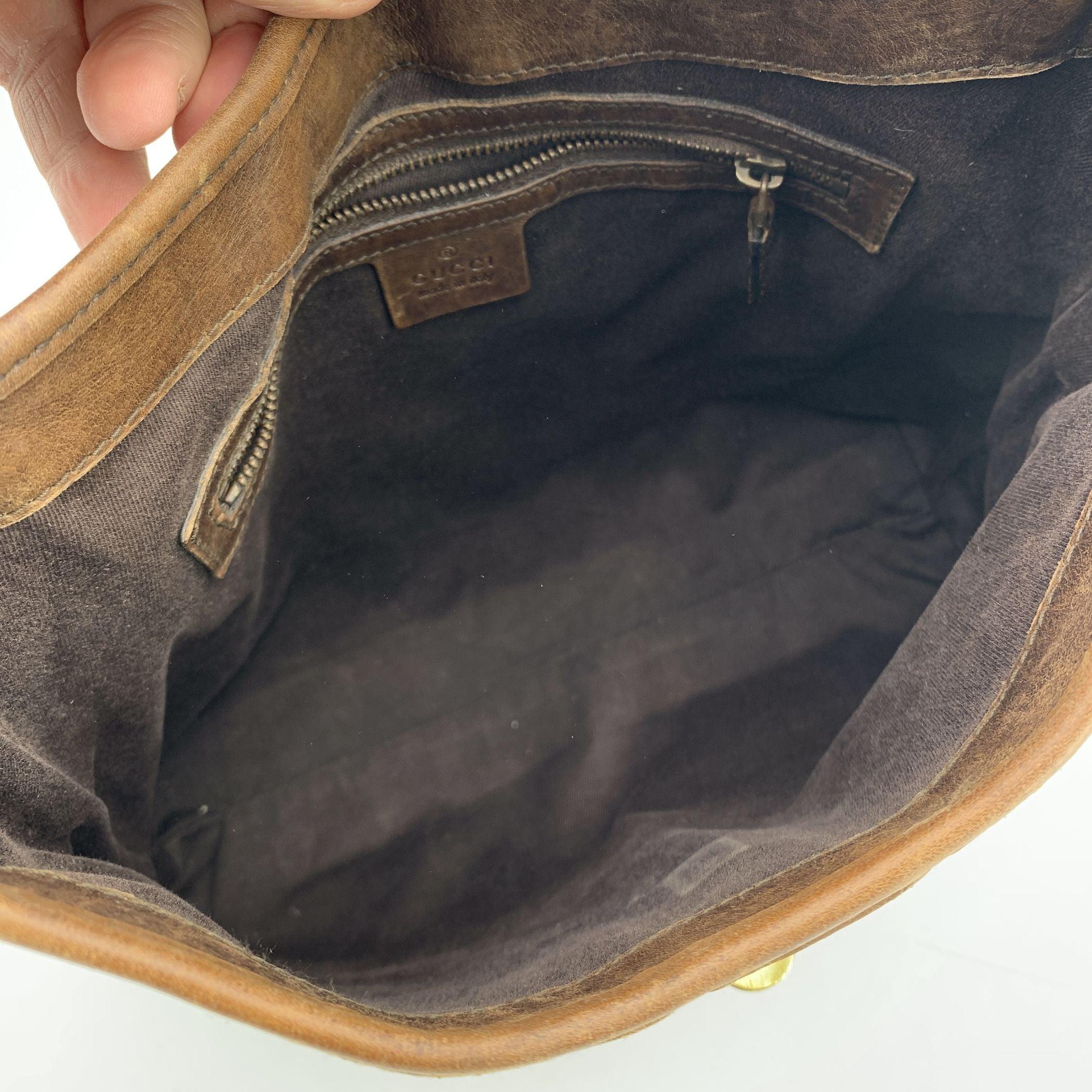 Women's Gucci Beige Monogram Canvas Piston Lock Shoulder Bag