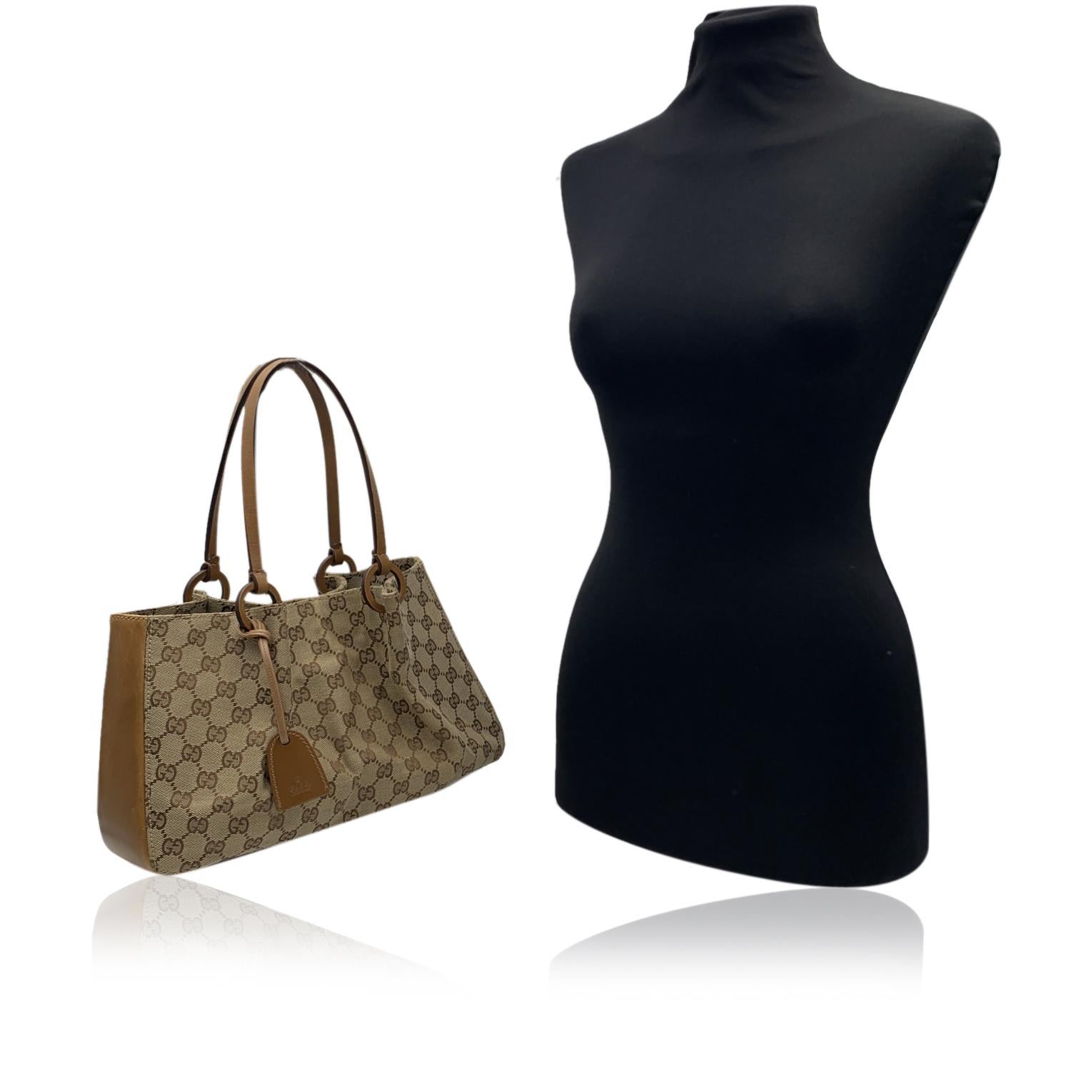 Gucci Beige Monogram Canvas Tote Handbag Shopper 1