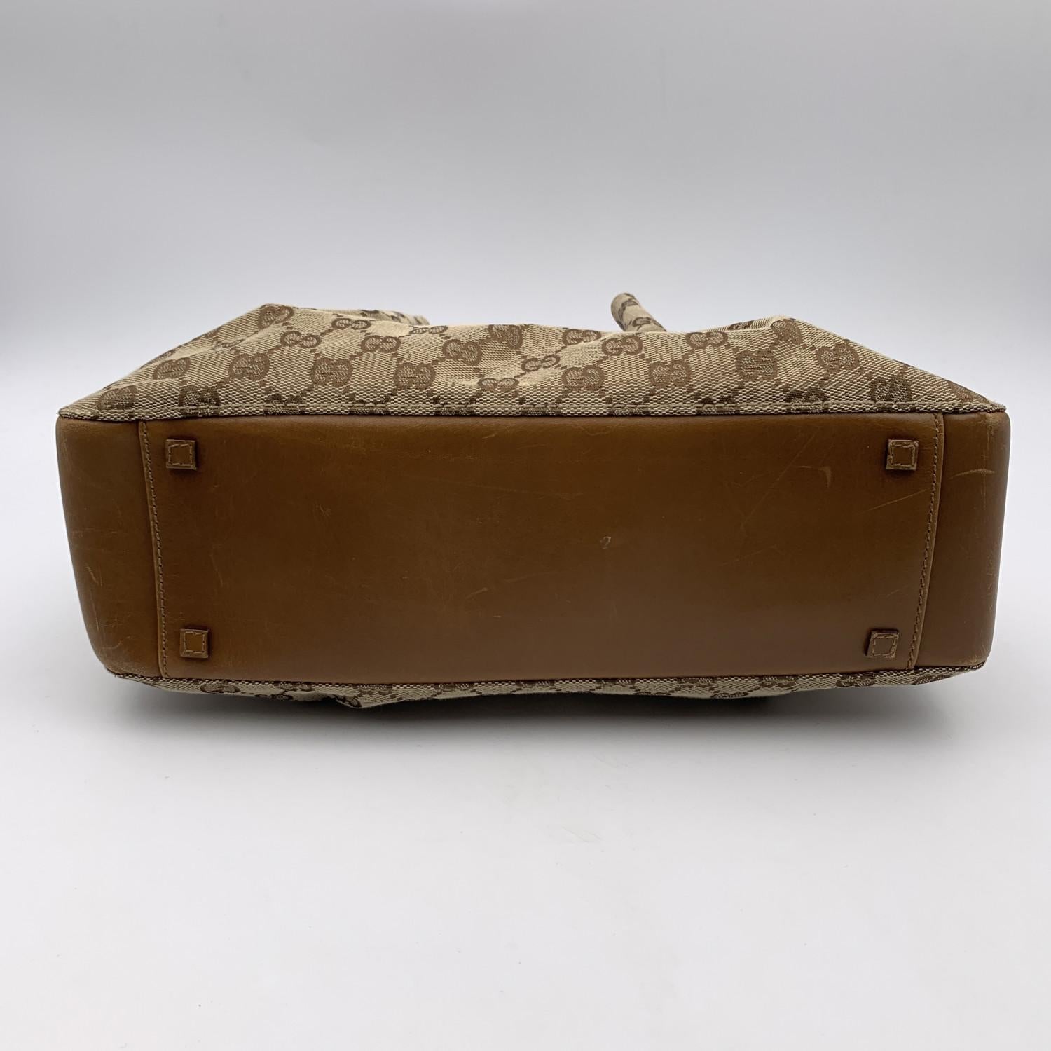 Gucci Beige Monogram Canvas Tote Handbag Shopper 2
